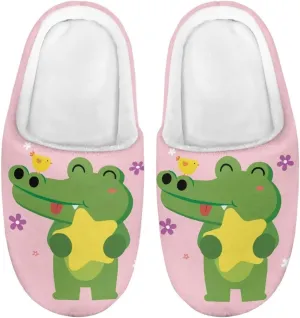 Kids Slip-On Fuzzy House Slipper Outdoor Cozy Non-Slip Slippers Warm Cute Slippers for Toddler Boys GirlsLittle kids US 9-15