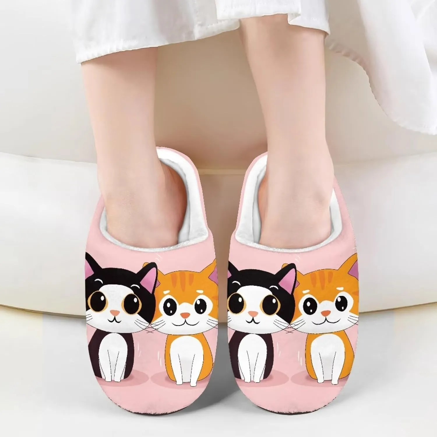 Kids Slip-On Fuzzy House Slipper Outdoor Cozy Non-Slip Slippers Warm Cute Slippers for Toddler Boys GirlsLittle kids US 9-15