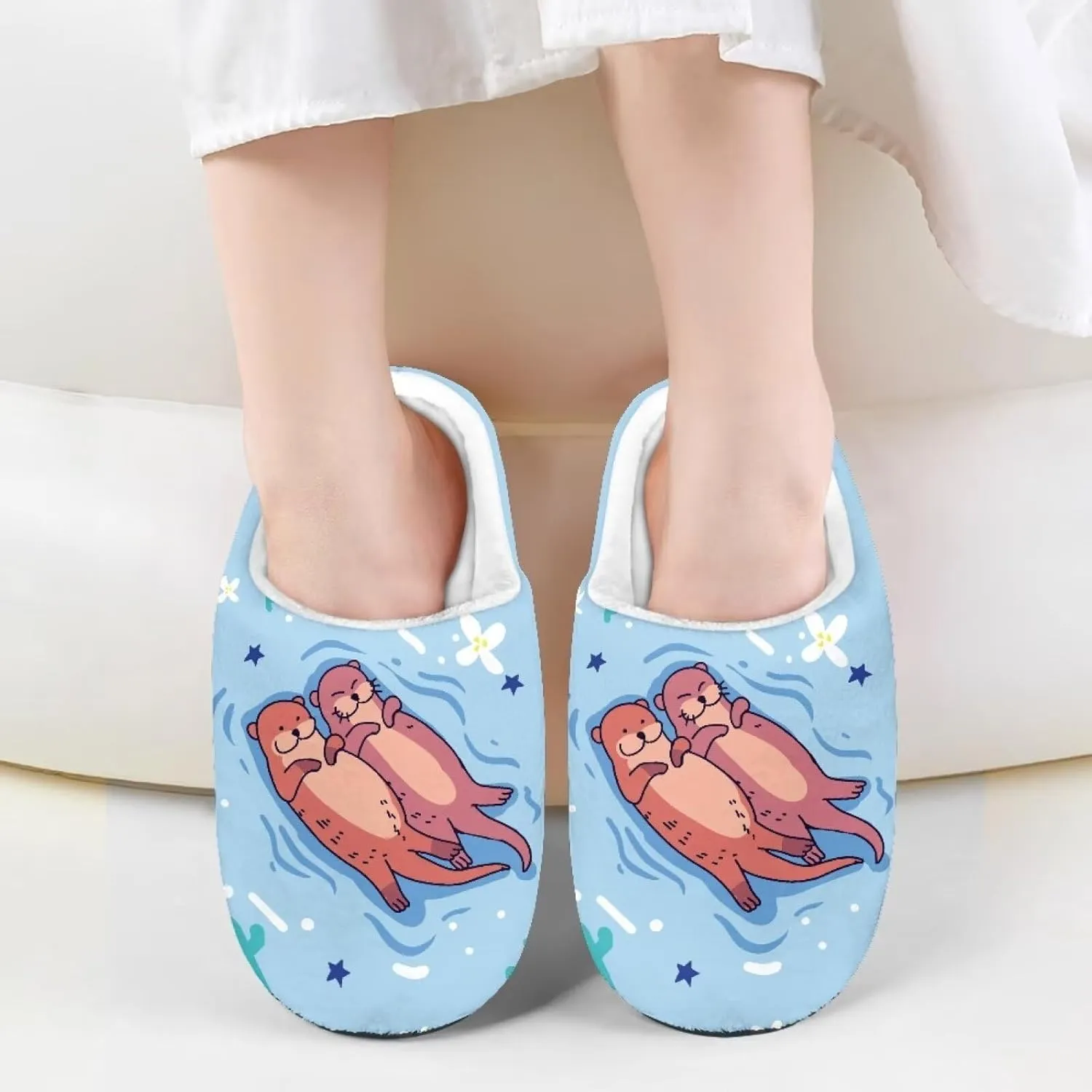 Kids Slip-On House Slipper Fuzzy Soft Non-Slip Outdoor Slippers Warm Comfortable Fluffy Slippers for Toddler US 9-15