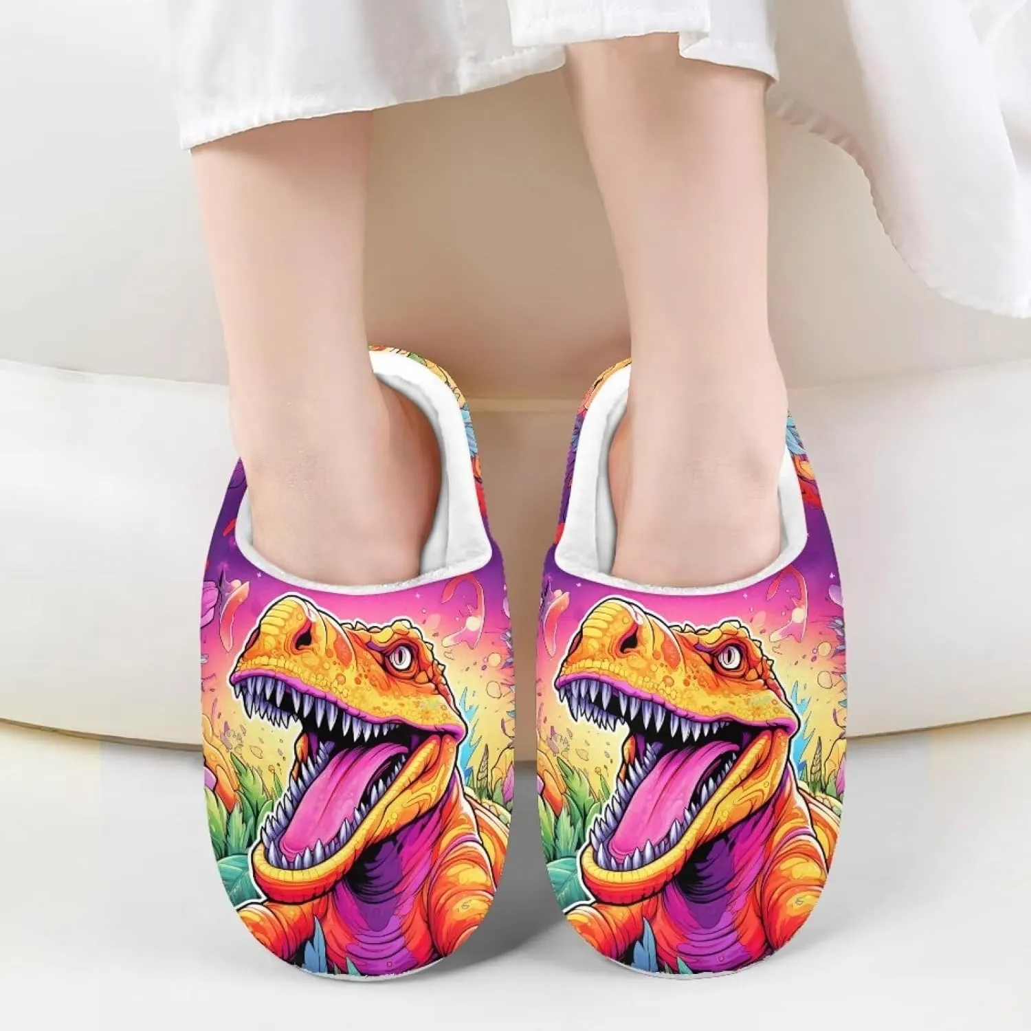 Kids Slippers for Girls Boys Warm Plush House Slippers Bedroom Slip On Fuzzy Slippers Size 9-14.5
