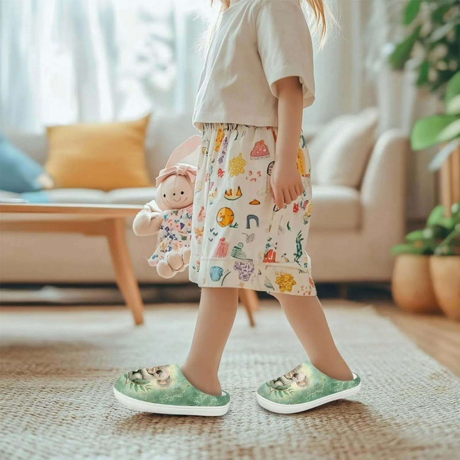 Kids Slippers Non Slip Home Slippers for Girls Boys House Slippers Cozy Fuzzy Slippers for Indoor Outdoor