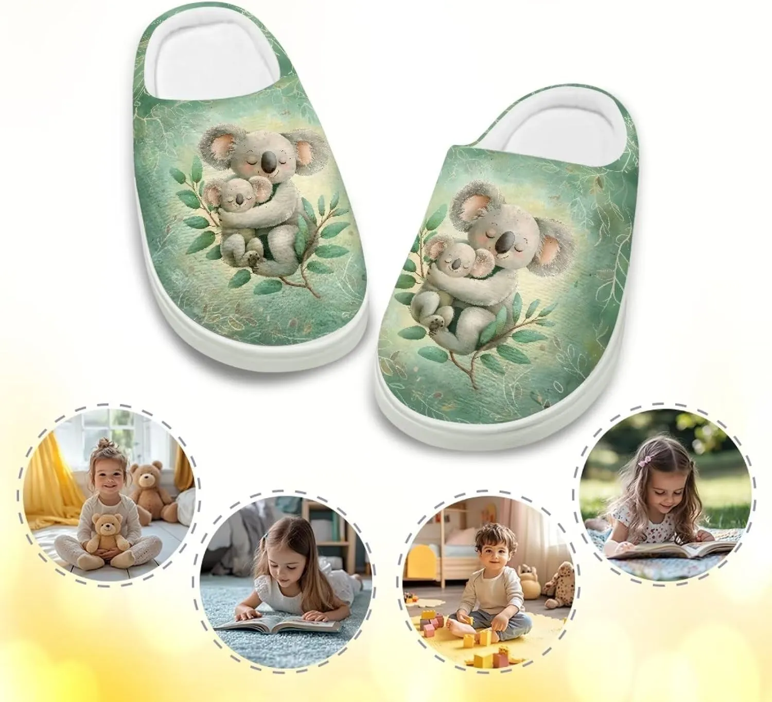 Kids Slippers Non Slip Home Slippers for Girls Boys House Slippers Cozy Fuzzy Slippers for Indoor Outdoor