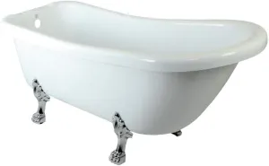 Kingston Brass VTDE692823C1 Aqua Eden Clawfoot Tub, White/Polished Chrome