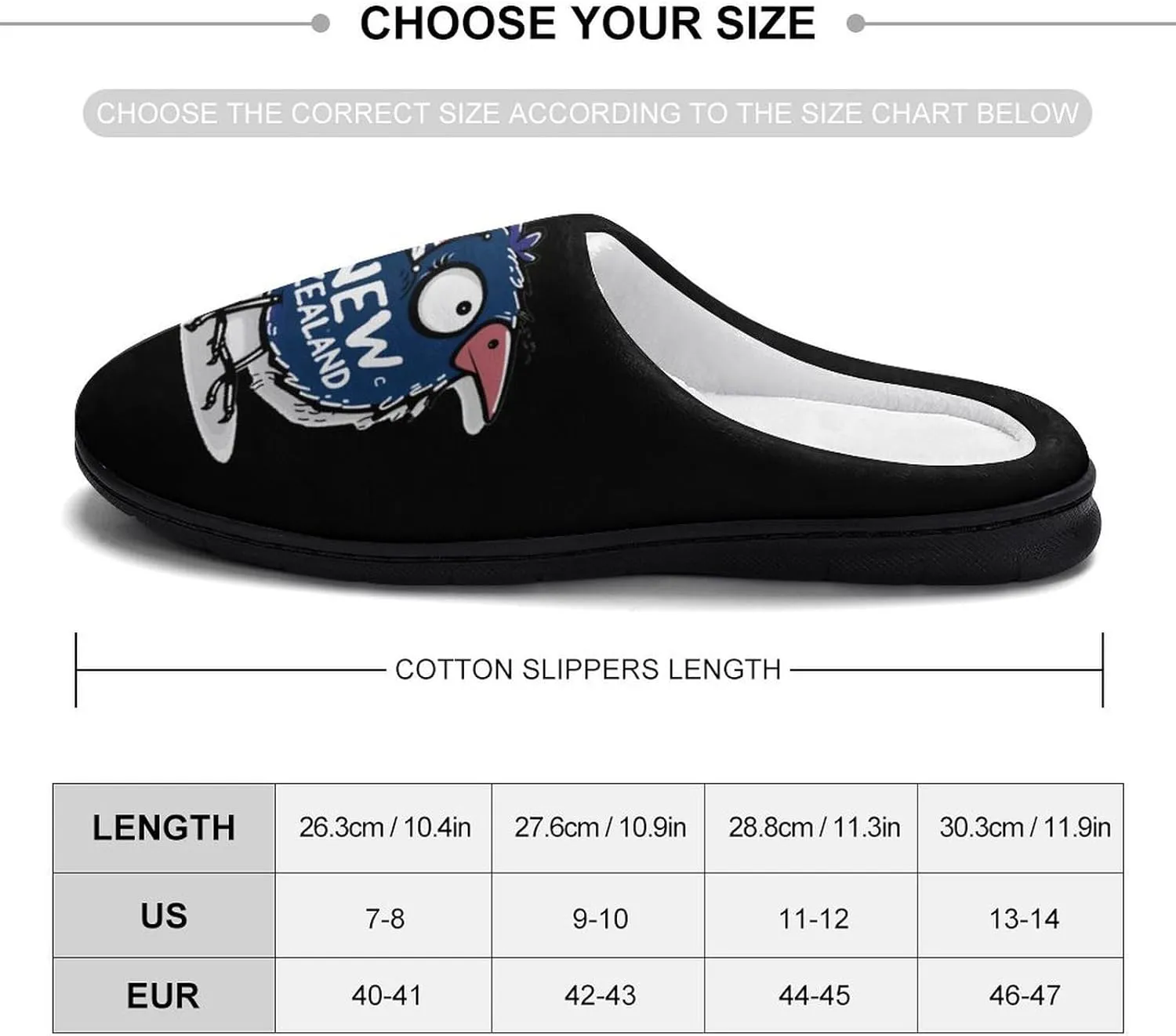 Kiwi Bird New Zealands Flag Mens Slippers Casual Slip On Warm House Shoes with Rubber Sole Indoor Outdoor