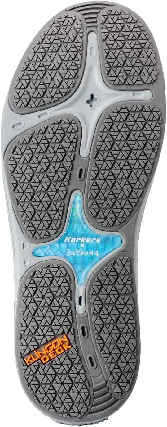 Korkers Men's Fish Moc Tarpon w/Fixed Kling-On Deck Soles
