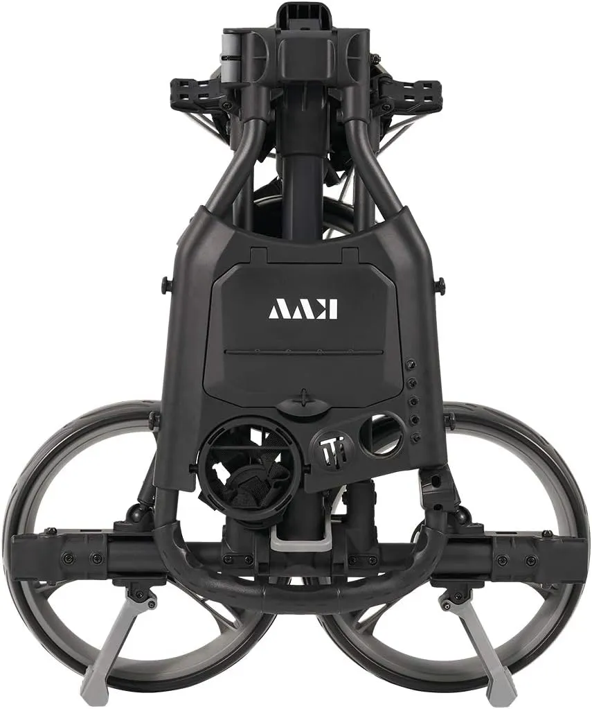 KVV 3 Wheel Compact Flat Folding Design Golf Push-Pull Cart with Lightweight and Sturdy Aluminum Frame