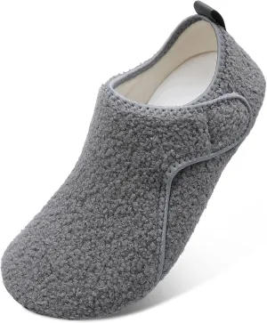 L-RUN Womens Mens House Slippers Indoor Home Shoes Warm Barefoot Slippers Outdoor House Shoes Anti-slip