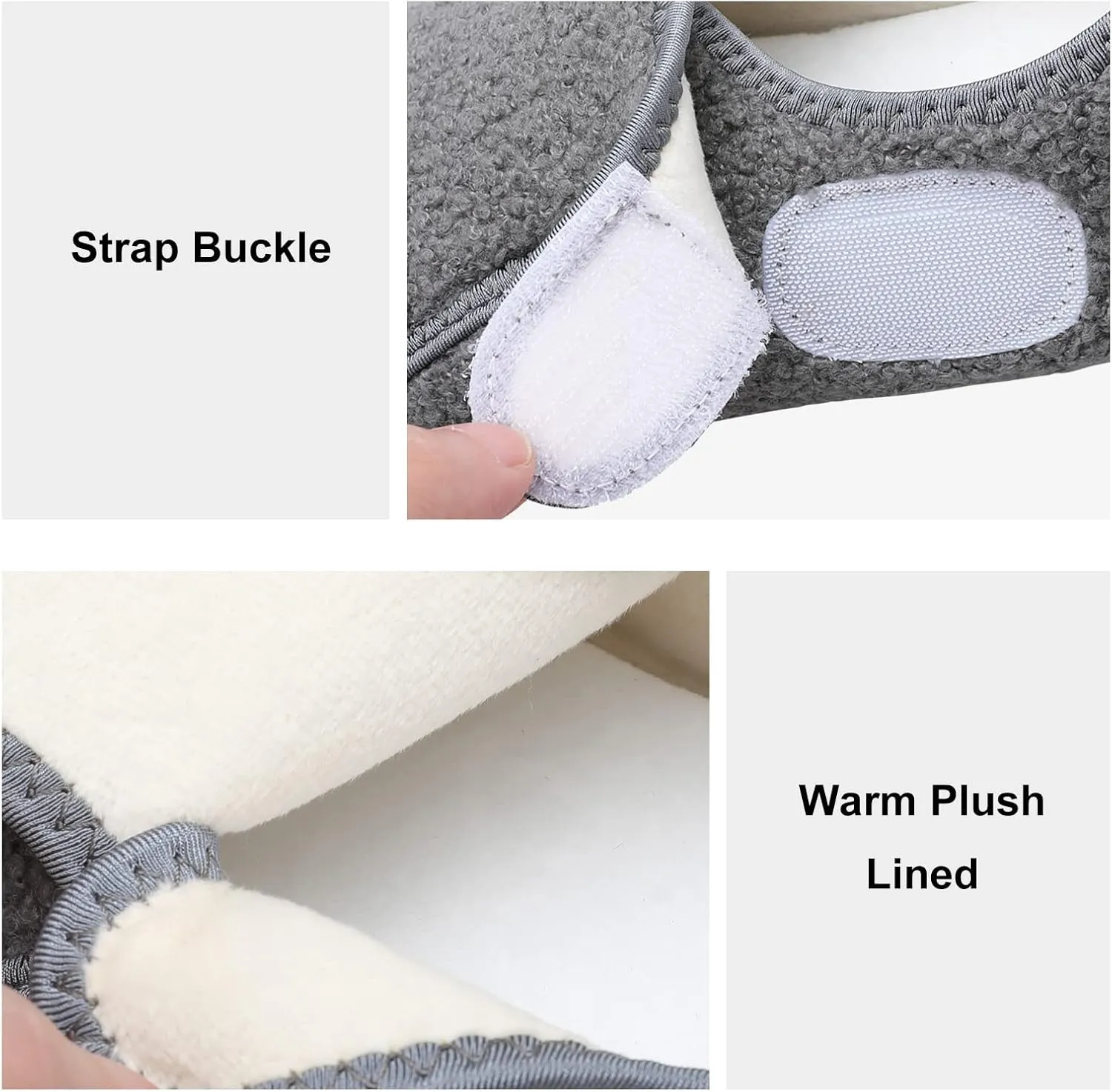 L-RUN Womens Mens House Slippers Indoor Home Shoes Warm Barefoot Slippers Outdoor House Shoes Anti-slip