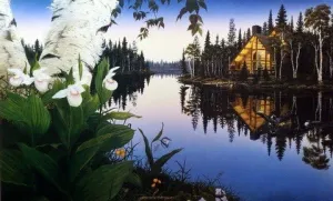 LADY'S SLIPPER COVE Signed and Numbered Limited Edition print by Mark Daehlin 29"x19"