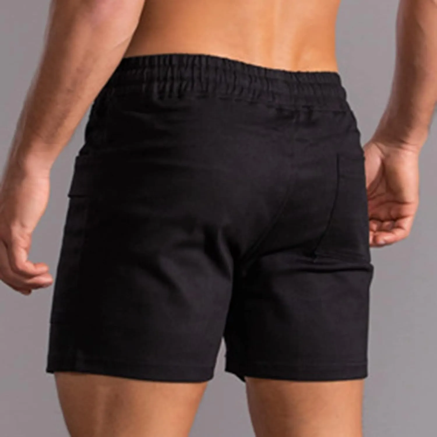 Lastesso Running Shorts Men Casual Flat Front Shorts Cotton Lightweight Running Shorts with Pockets Athletic Shorts Summer