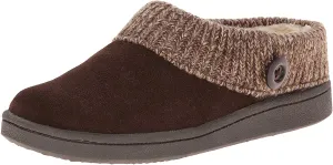 Leather Brown) Women's Specialized options Cuff Slipper Clarks (6, Elegant Clog Mules Sweater Scuff Knit