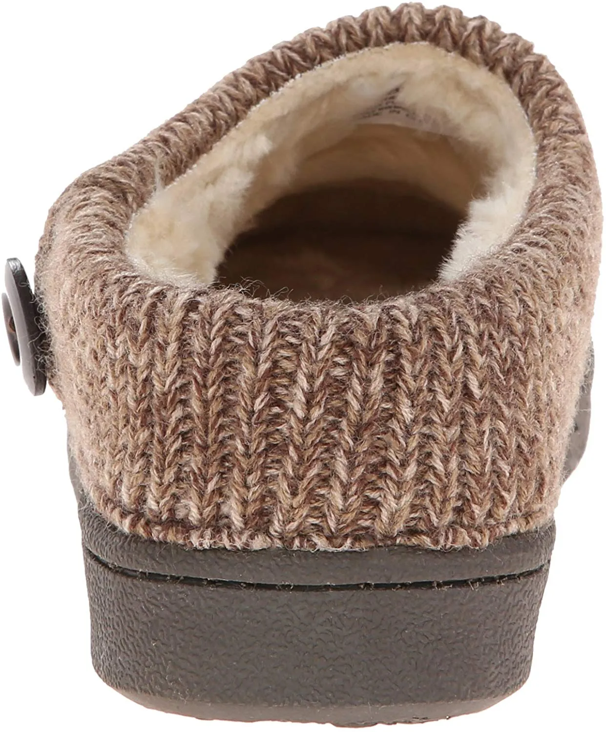 Leather Brown) Women's Specialized options Cuff Slipper Clarks (6, Elegant Clog Mules Sweater Scuff Knit