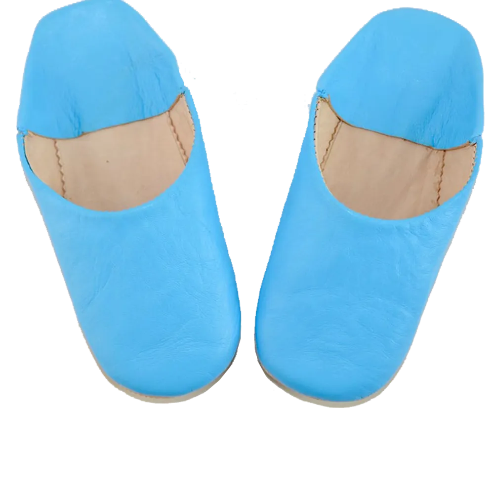 Leather Slipper Blue Sky Color