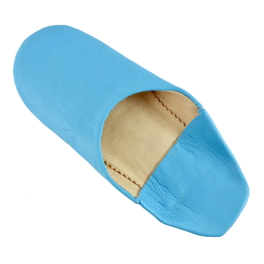 Leather Slipper Blue Sky Color