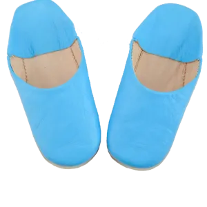 Leather Slipper Blue Sky Color