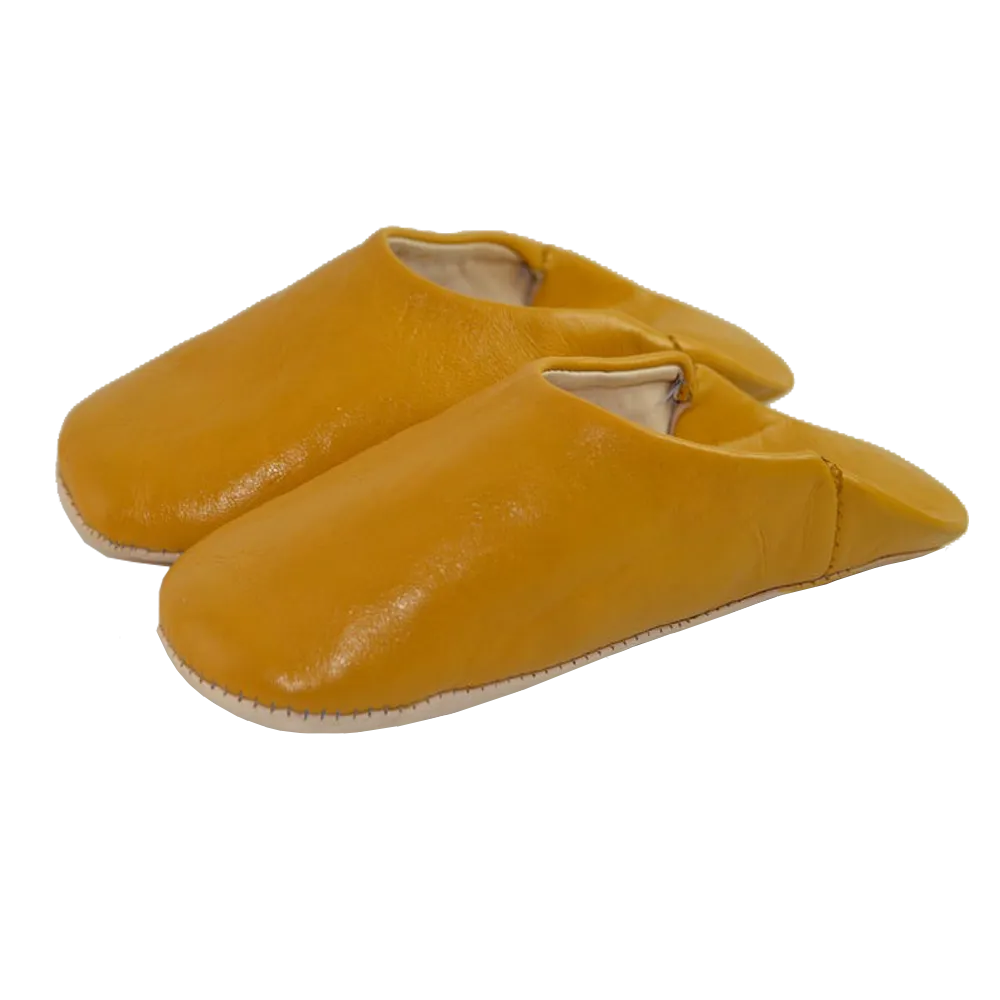 Leather Slipper Mustard Color