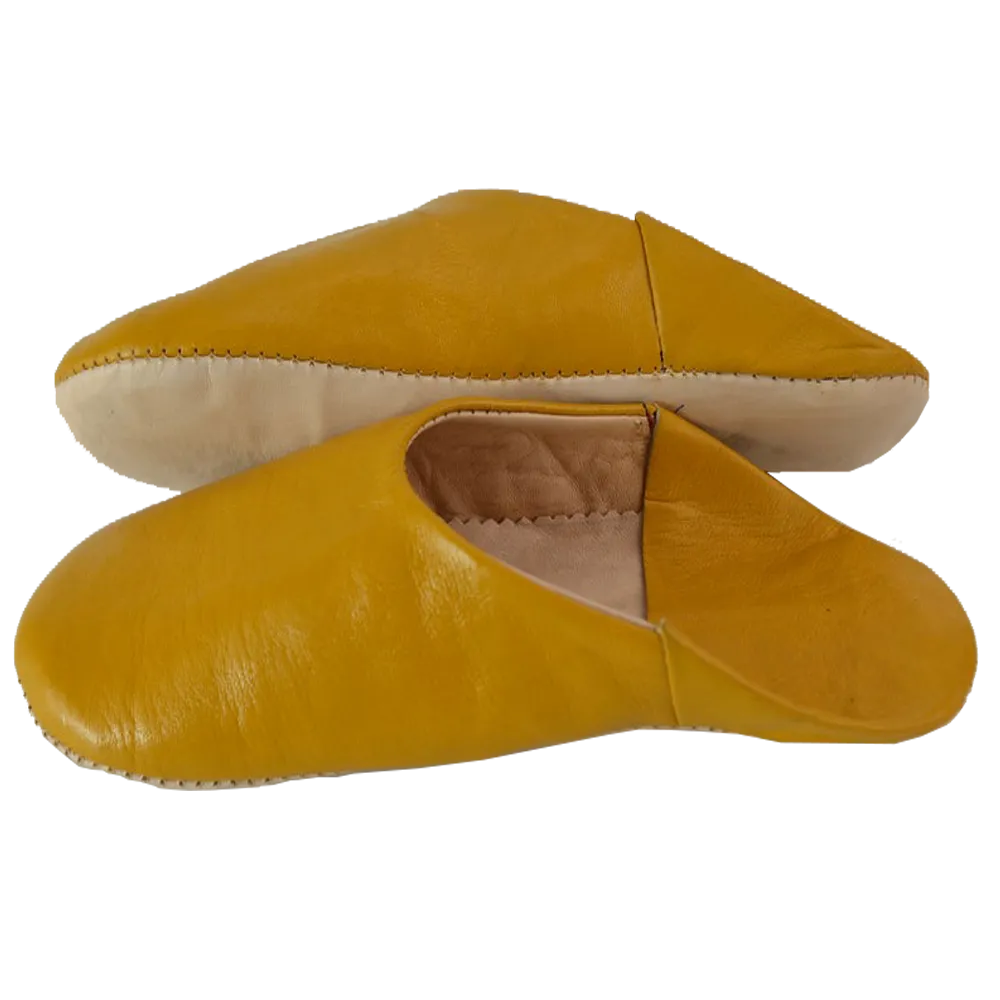 Leather Slipper Mustard Color