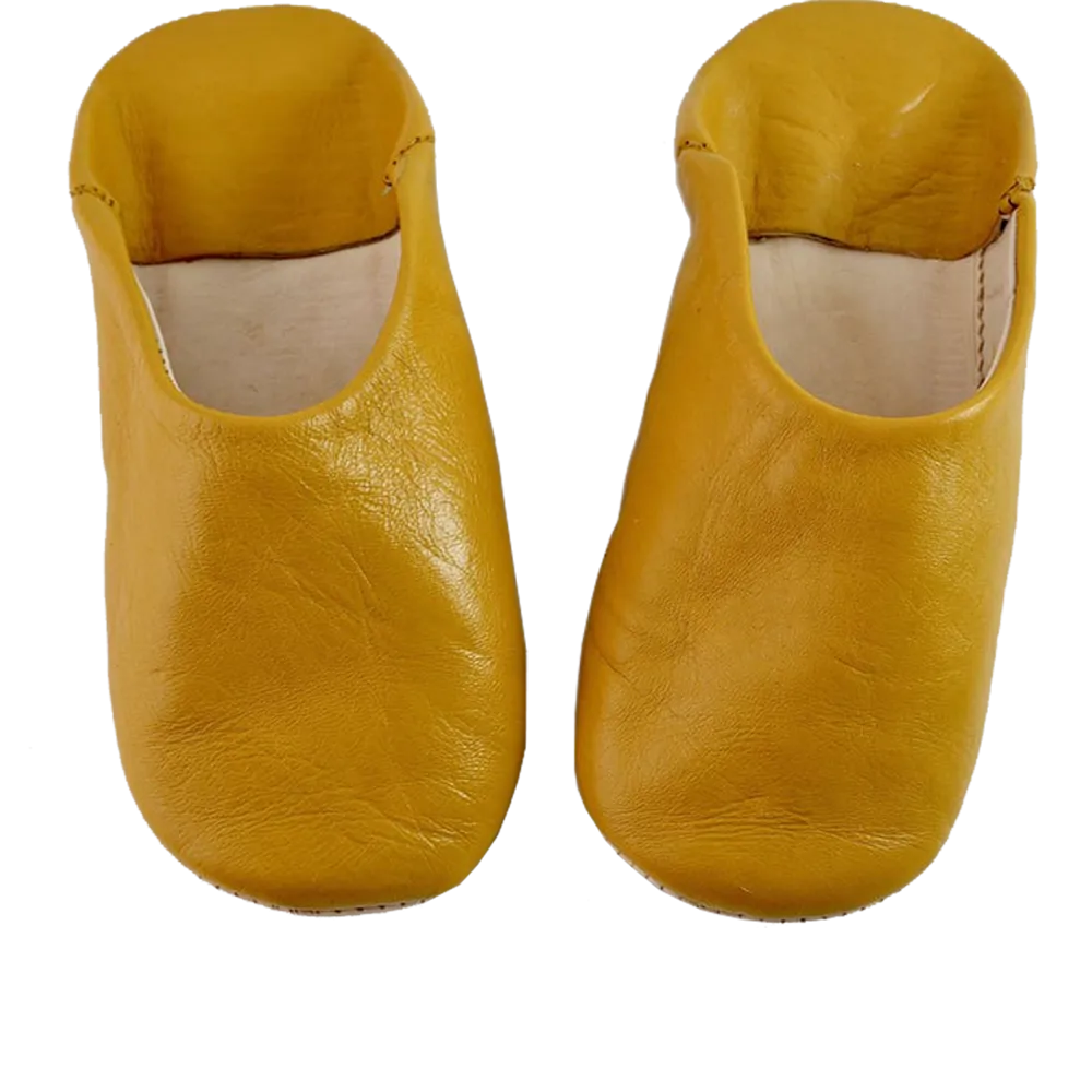 Leather Slipper Mustard Color