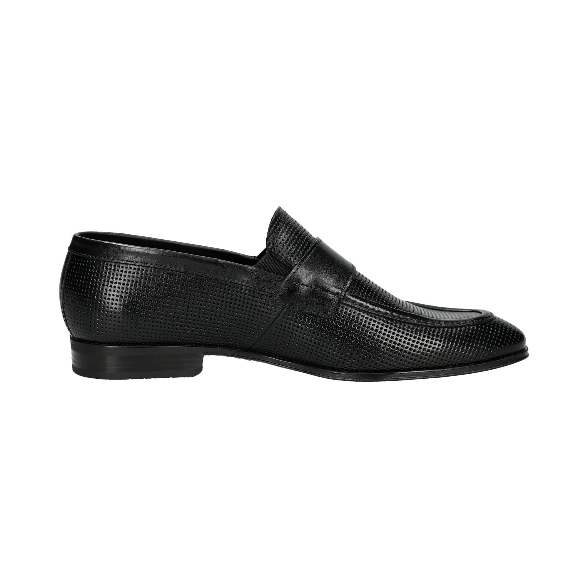 Leder Slip on schwarz