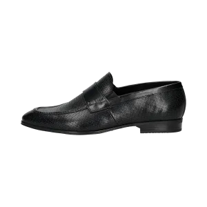 Leder Slip on schwarz