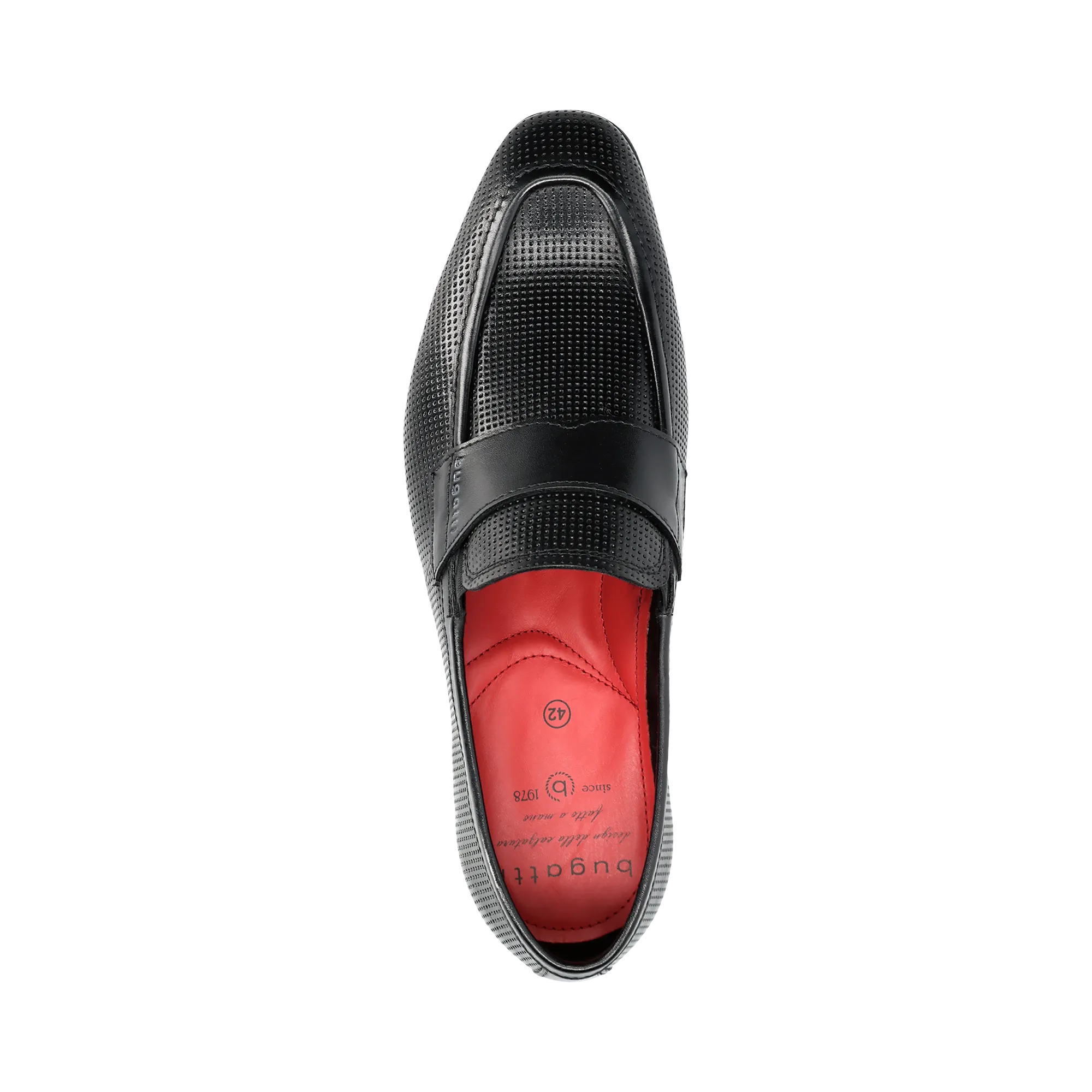 Leder Slip on schwarz
