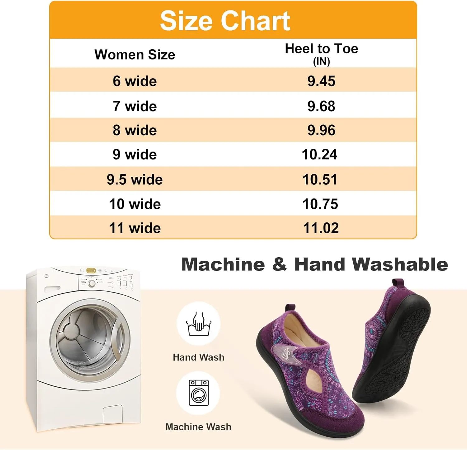 LeIsfIt Womens Slippers Wide Diabetic Shoes Adjustable Arthritis Edema House Shoes Indoor Outdoor Slippers