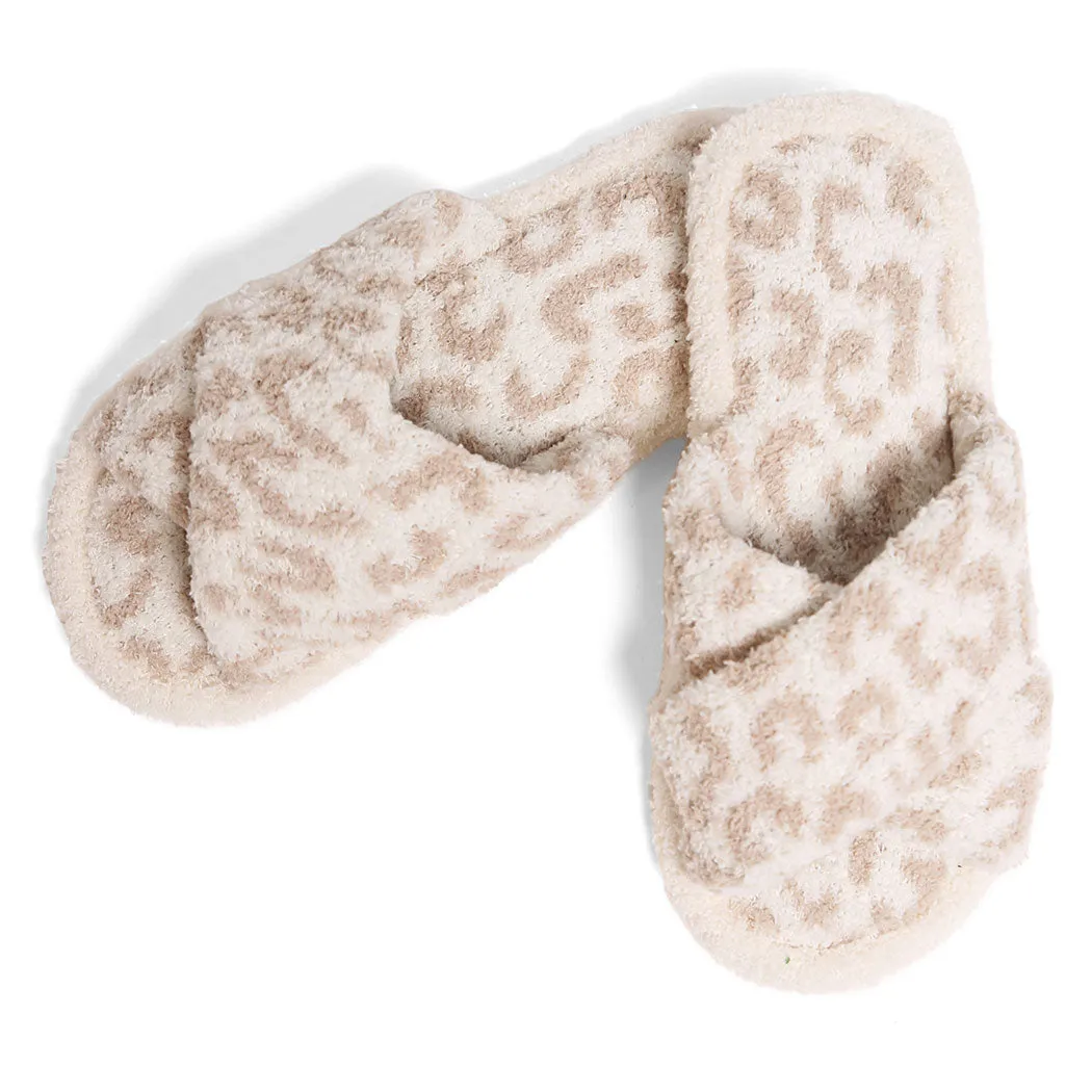 Leopard Criss-Cross Slippers