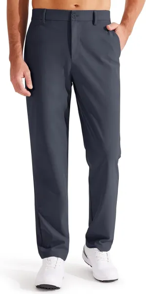 Libin Men's Golf Pants Classic Fit Flat Front Work Dress Pants 29" 31" 33" Stretch Casual Pants Lightweight with Pockets