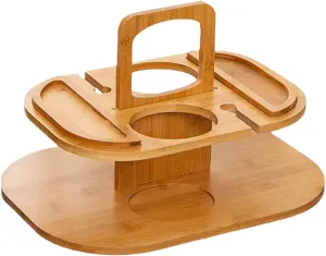 Lightweight Camping Beach Table Wine Food Rack for Outdoor Cake Container Outdoor Camping Table Wood Rack