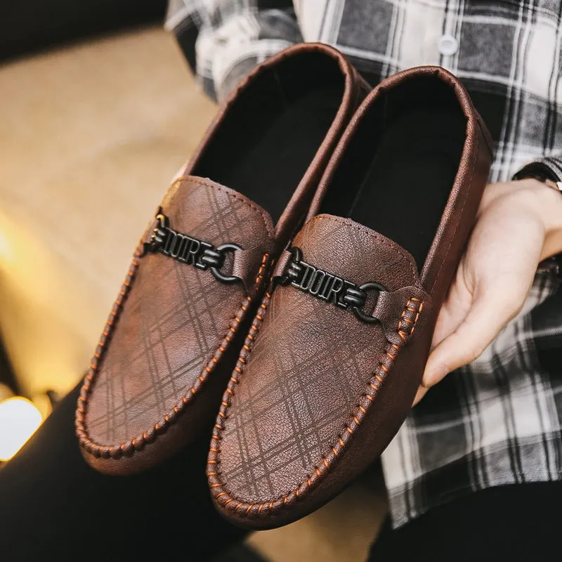 Lightweight Casual Leather Shoes With Soft Sole
