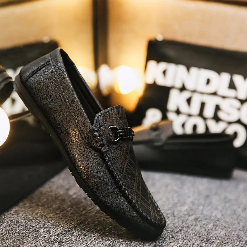 Lightweight Casual Leather Shoes With Soft Sole