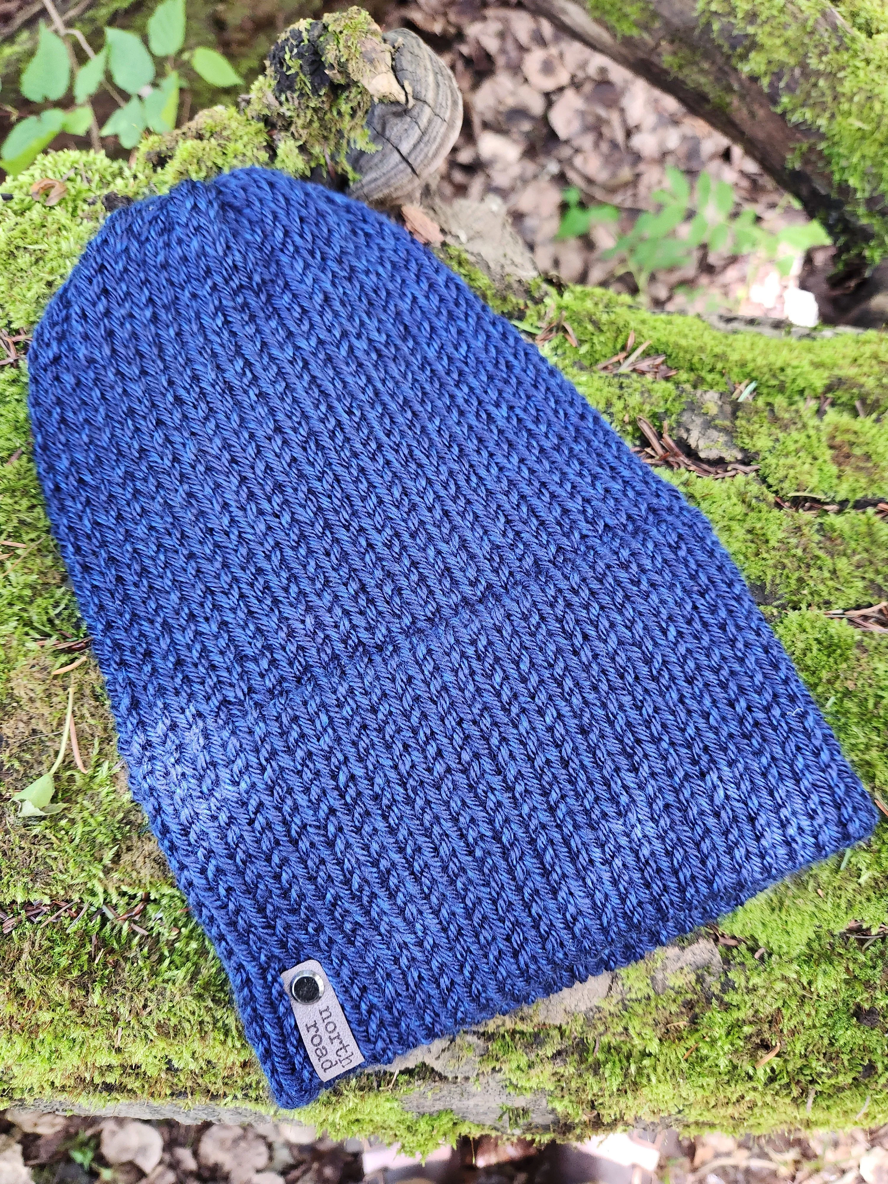 Lightweight Hat, Folded Double Brim Wool Free, Dark Blue