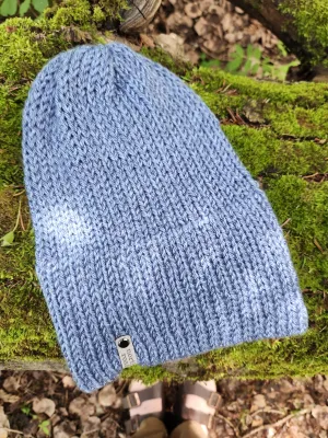 Lightweight Hat, Folded Double Brim Wool Free, Denim