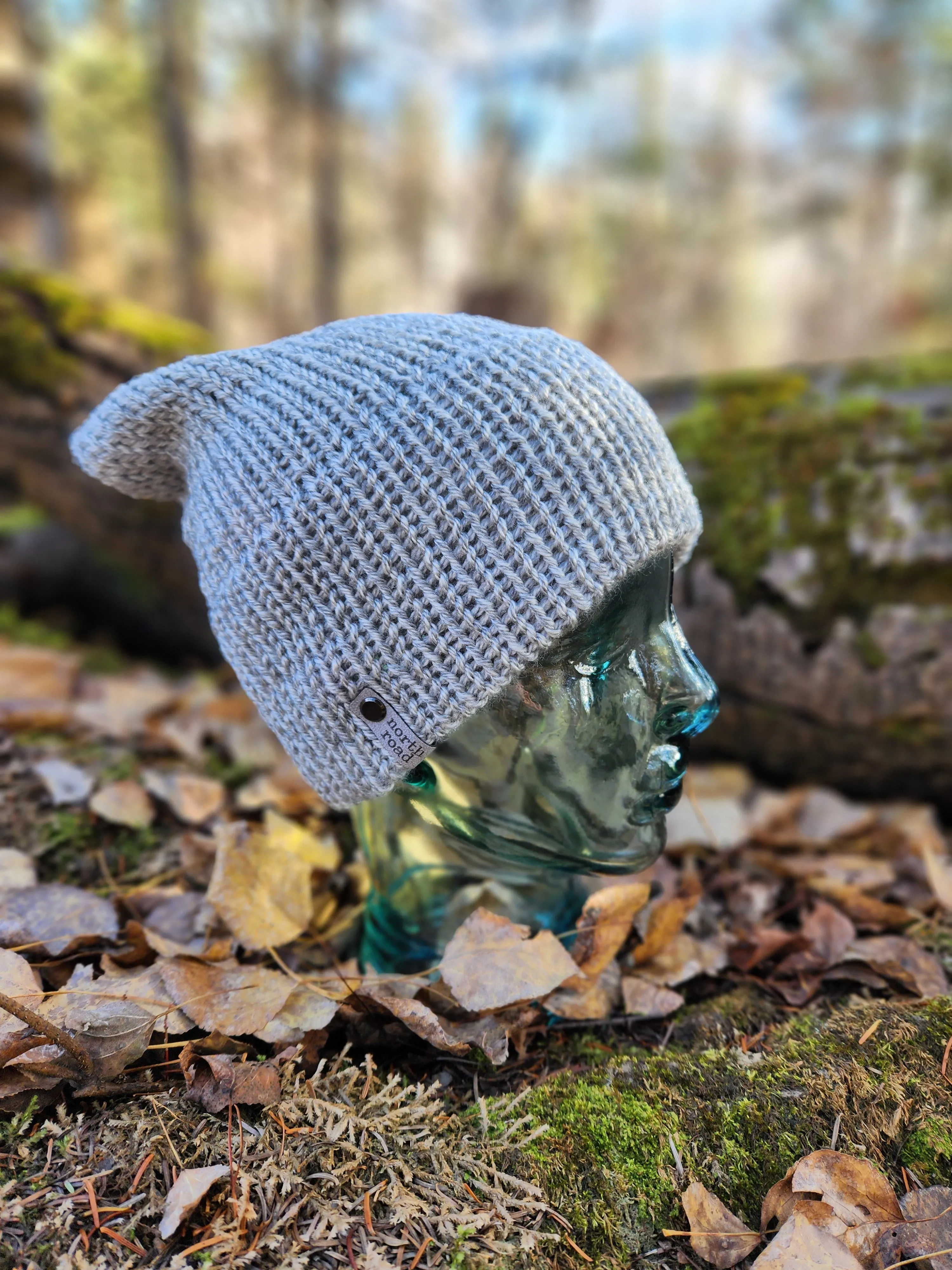 Lightweight Hat, Folded Double Brim Wool Free, Light Heathered Gray