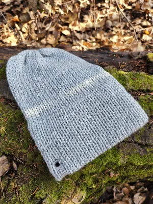 Lightweight Hat, Folded Double Brim Wool Free, Light Heathered Gray