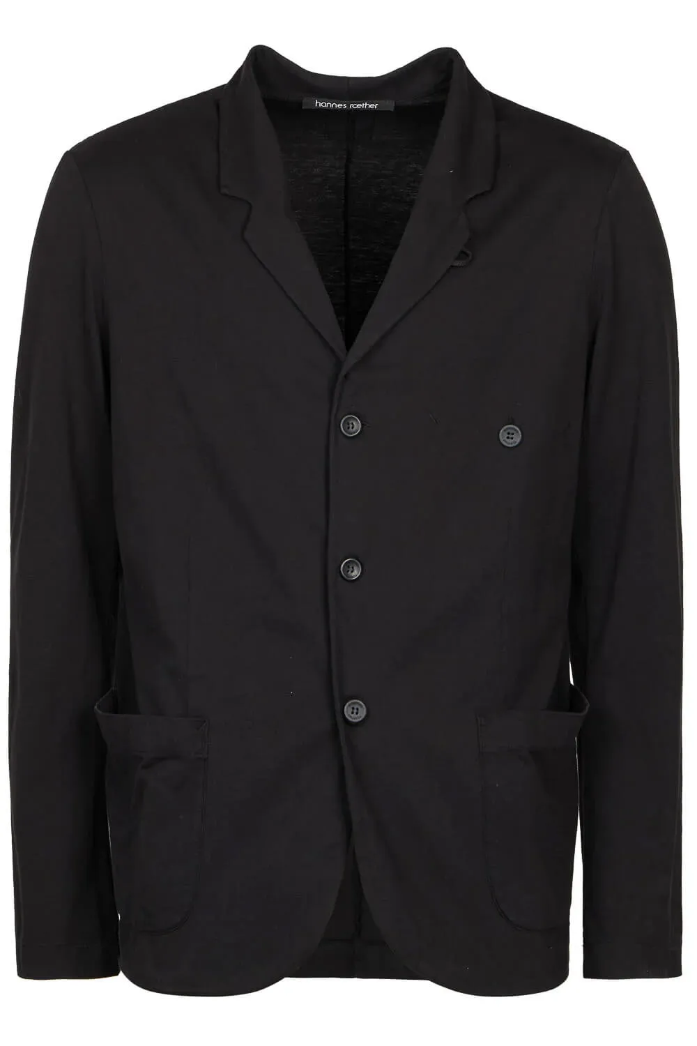 Lightweight Jersey Cotton Blazer Black