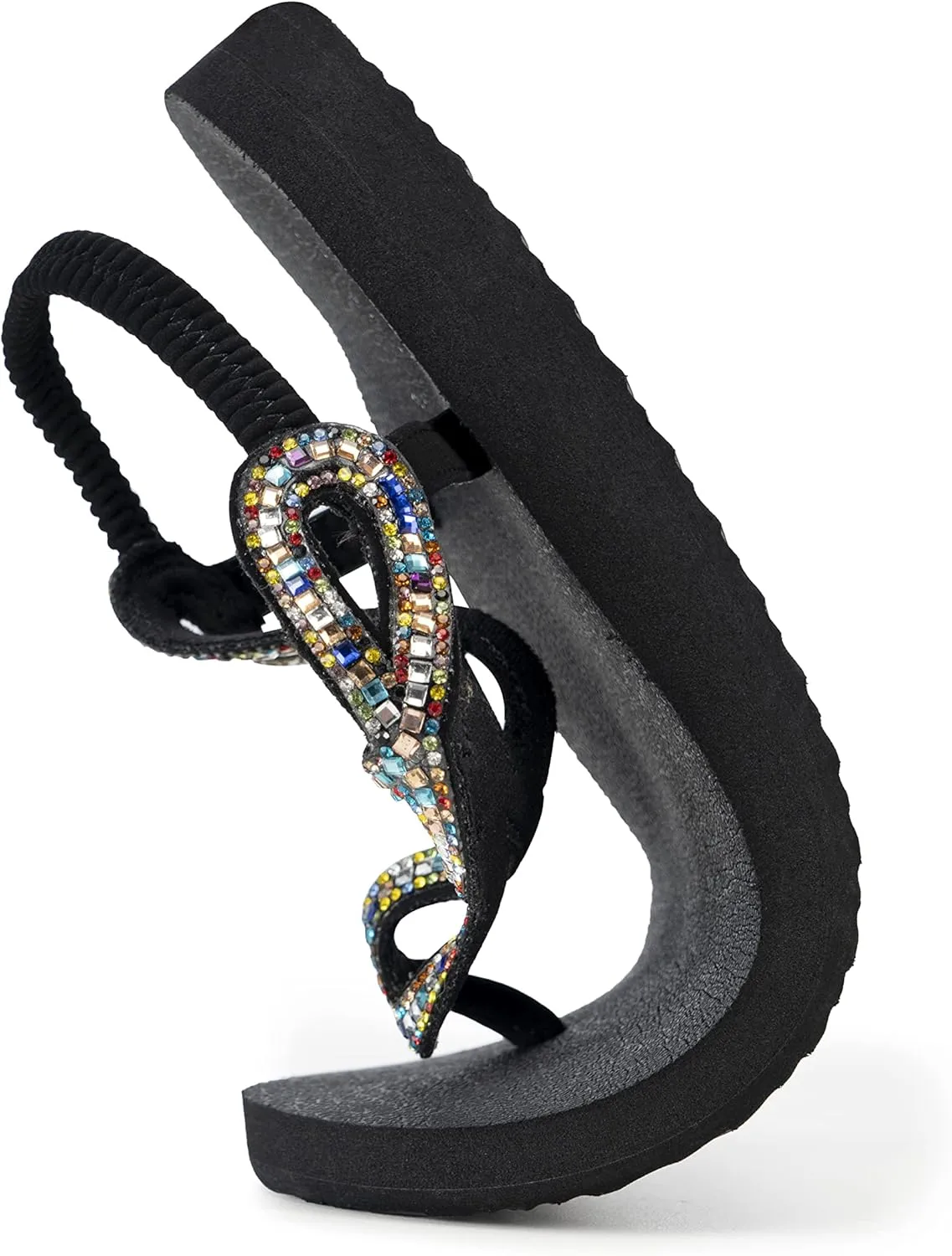 Lowkeyray Women's Summer Sandals womens Flat Sandals Whith Sequins
