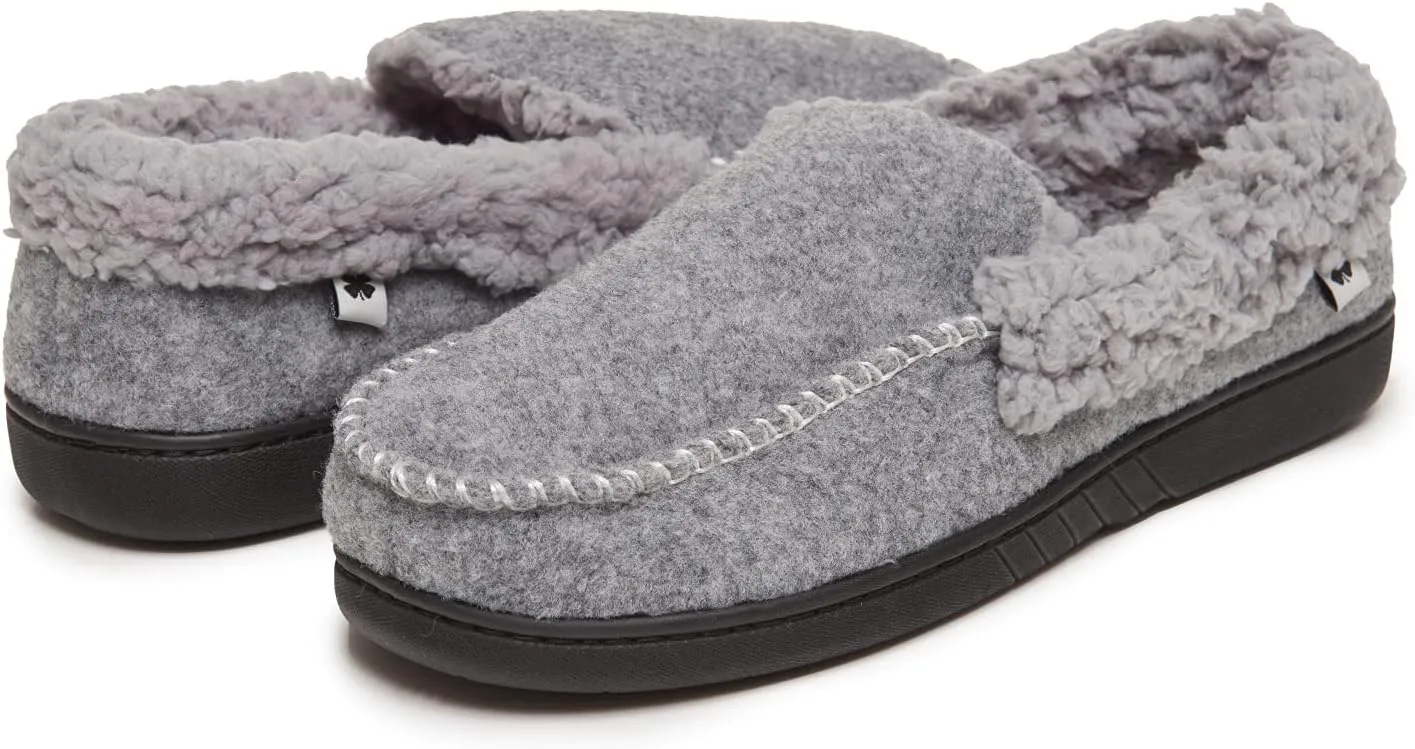 Lucky Brand Men's Faux Wool Sherpa Lined Slipper
