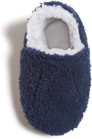 Lucky Brand Toddler Boys Non Slip Sherpa A-Line Home Slippers, Kids Rubber Sole Indoor House Shoes Bedroom Slipper, Size 5-10