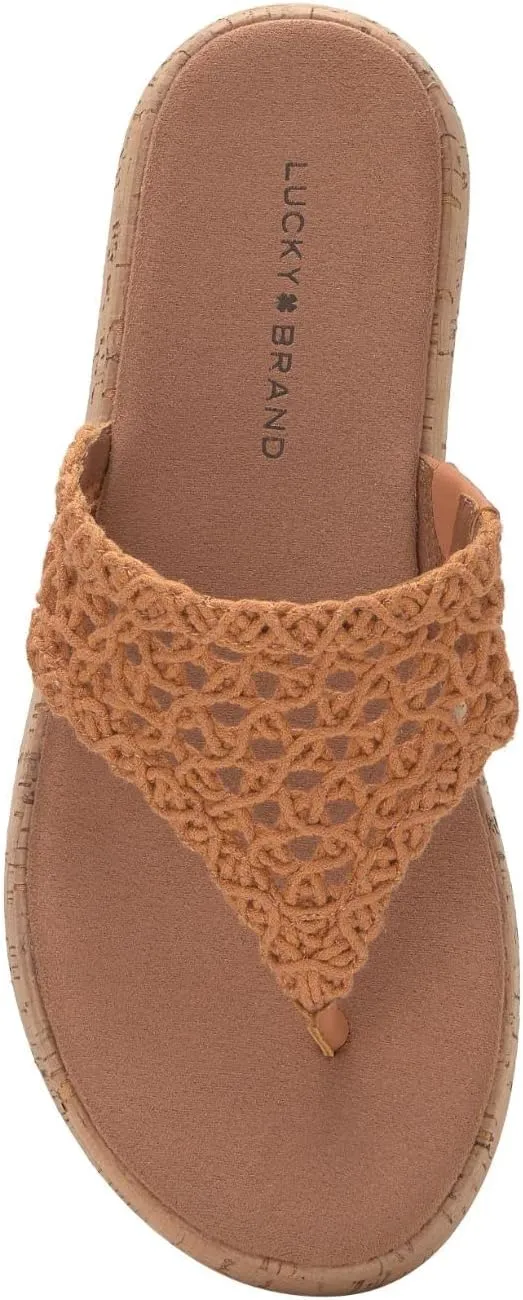 Lucky Brand Women's Jaslene Platform Thong Sandal Wedge