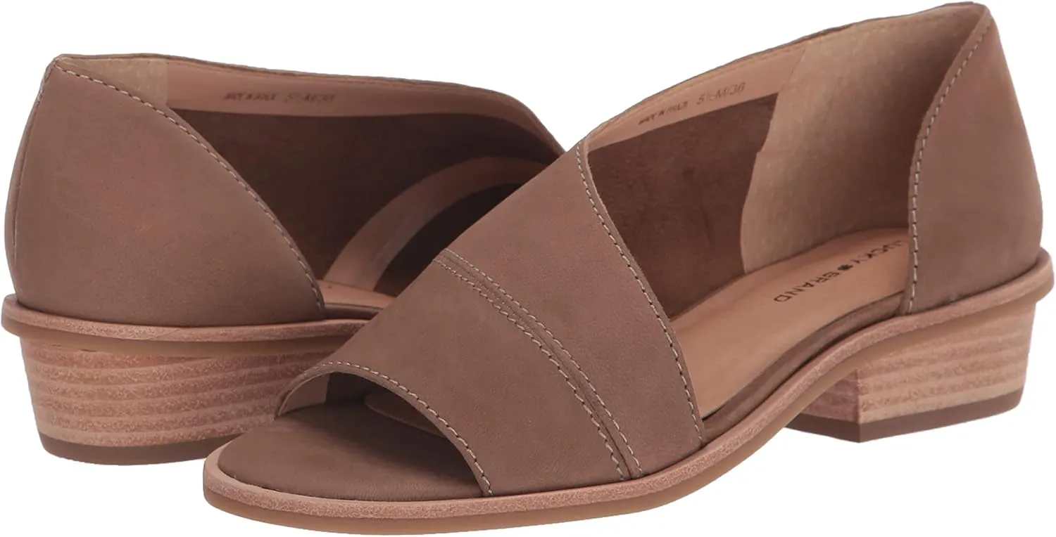 Lucky Brand Women's Serkie Open Toe Slip on Sandal Heeled