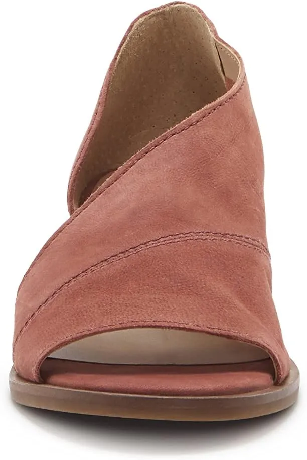 Lucky Brand Women's Serkie Open Toe Slip on Sandal Heeled