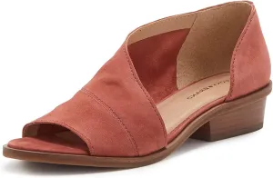Lucky Brand Women's Serkie Open Toe Slip on Sandal Heeled