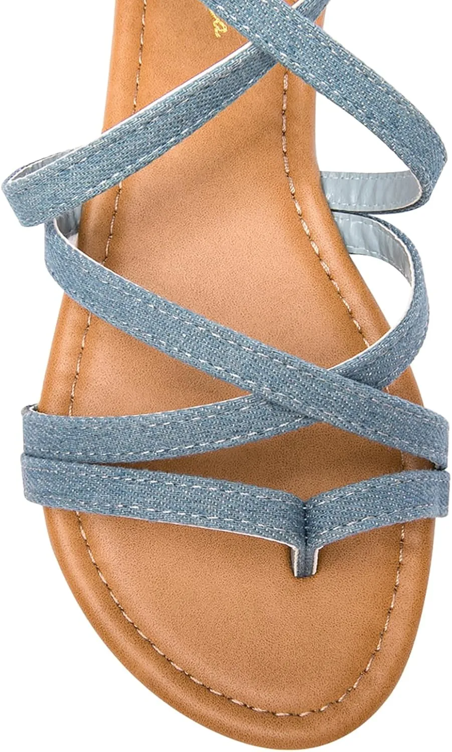 Luffymomo Women's Gladiator Strap Sandals Flat Fisherman Thong Cross Strappy Sandals
