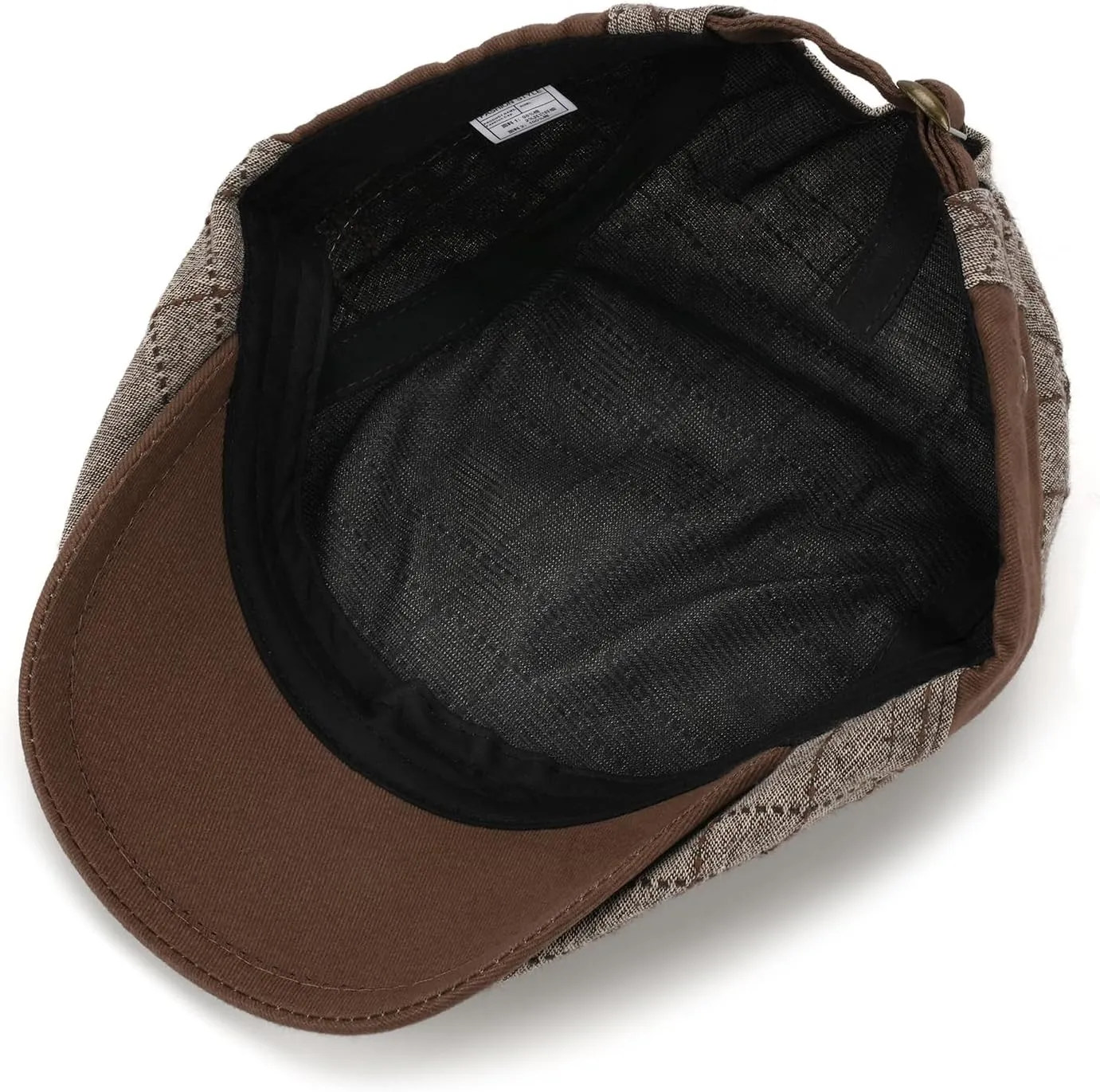 M MOACC Men Newsboy Caps Cotton Buckle Adjustable Beret Hat Flat Driving Cap Cabbie Gatsby Hats