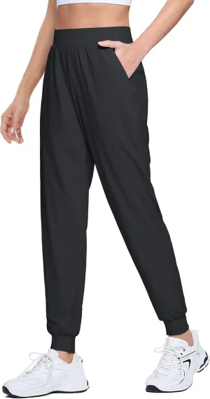MAGCOMSEN Joggers for Women High Waisted Golf Pants Lightweight Hiking Pants Quick Dry Workout Running Athletic Joggers