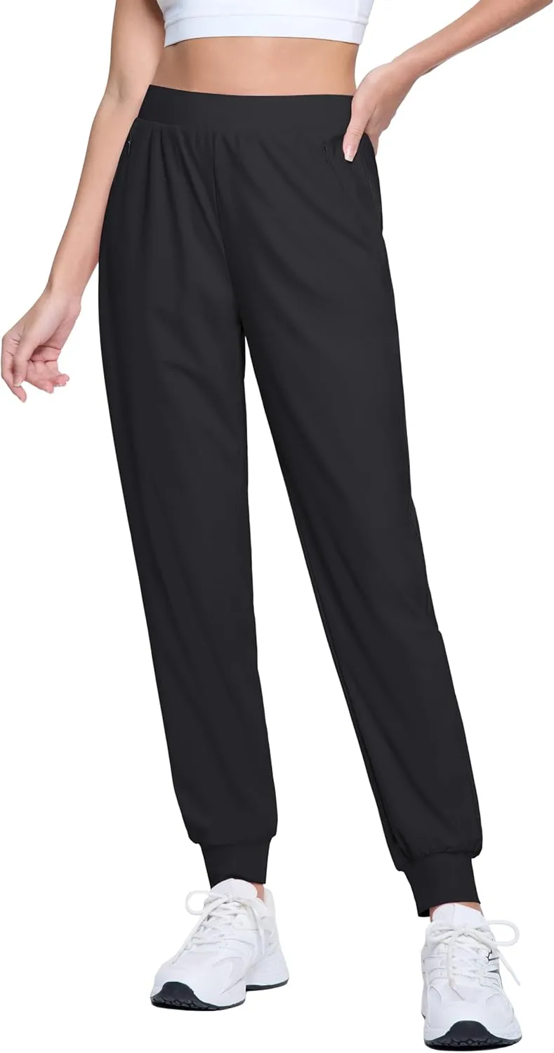 MAGCOMSEN Joggers for Women High Waisted Golf Pants Lightweight Hiking Pants Quick Dry Workout Running Athletic Joggers
