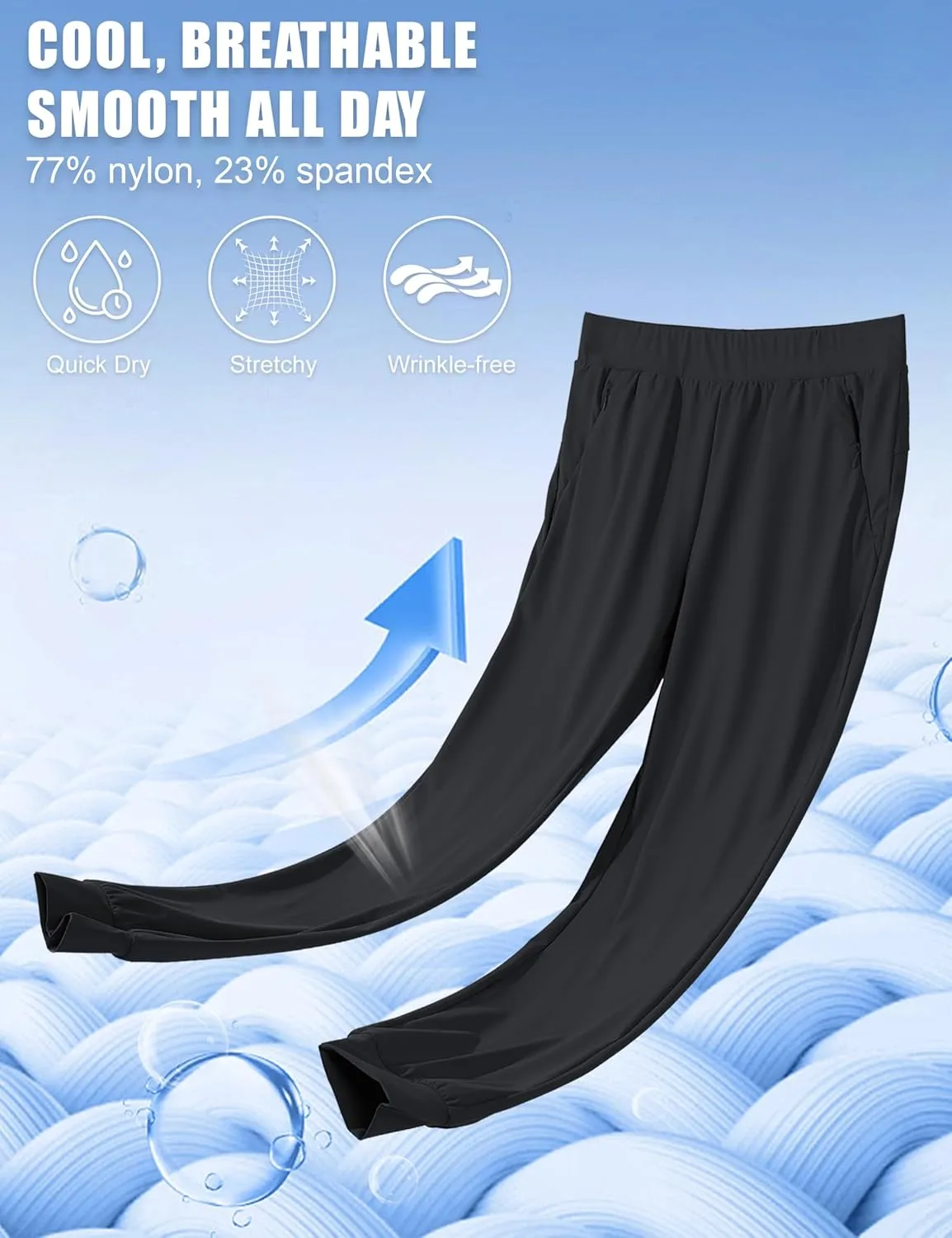 MAGCOMSEN Joggers for Women High Waisted Golf Pants Lightweight Hiking Pants Quick Dry Workout Running Athletic Joggers