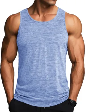 MAGCOMSEN Men's Tank Tops Quick Dry Workout Sleeveless Gym Muscle Shirts Athletic Bodybuilding Tee Shirt