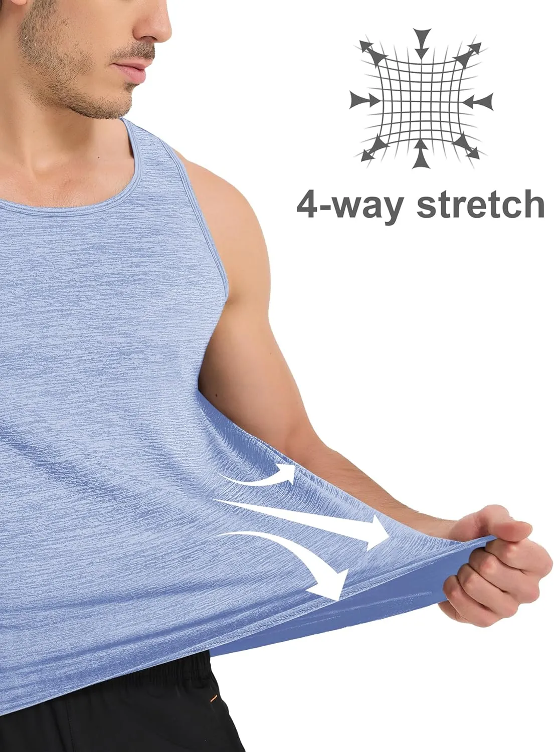MAGCOMSEN Men's Tank Tops Quick Dry Workout Sleeveless Gym Muscle Shirts Athletic Bodybuilding Tee Shirt